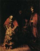 Rembrandt van rijn Return of the Prodigal Son oil painting on canvas